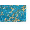 Tapis de Salon Design tissé plat Stella Eclat Turquoise coin