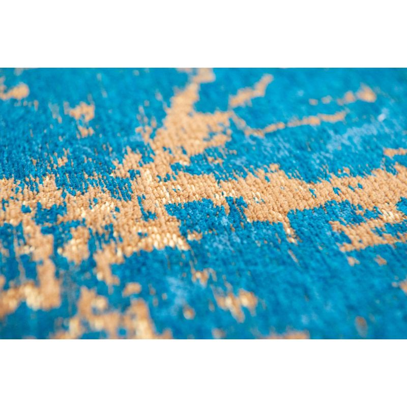 Tapis de Salon Design tissé plat Stella Eclat Turquoise zoom