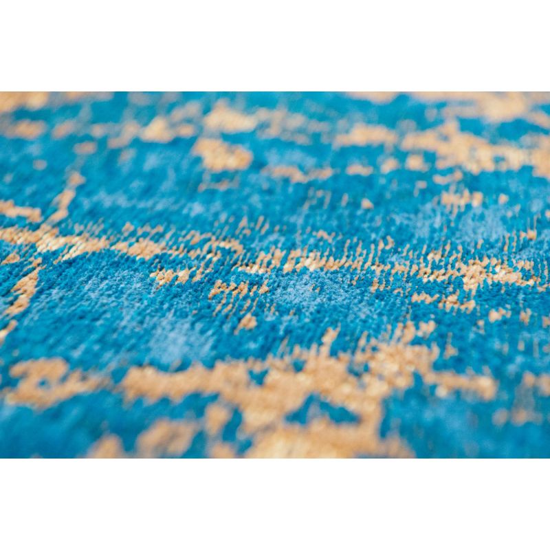 Tapis de Salon Design tissé plat Stella Eclat Turquoise detail