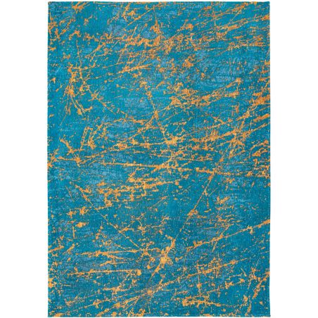 Tapis de Salon Design tissé plat Stella Eclat Turquoise