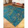 Tapis de Salon Design tissé plat Stella Eclat  Bleu Turquoise salon