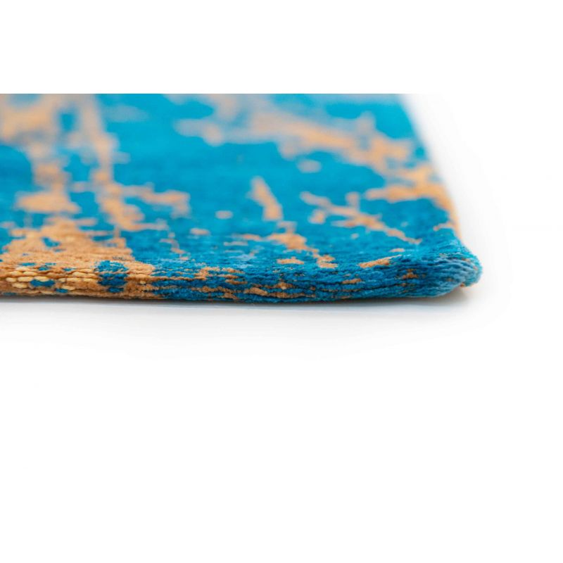 Tapis de Salon Design tissé plat Stella Eclat Turquoise epaisseur