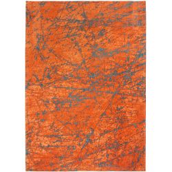 Tapis de Salon Design tissé plat Stella Nebula Orange