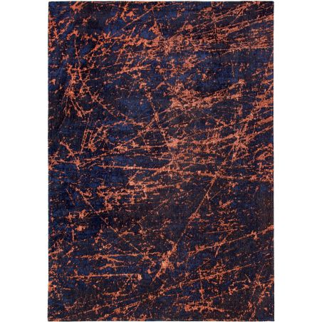 Tapis de Salon Moderne tissé plat Stella Bleu Stars