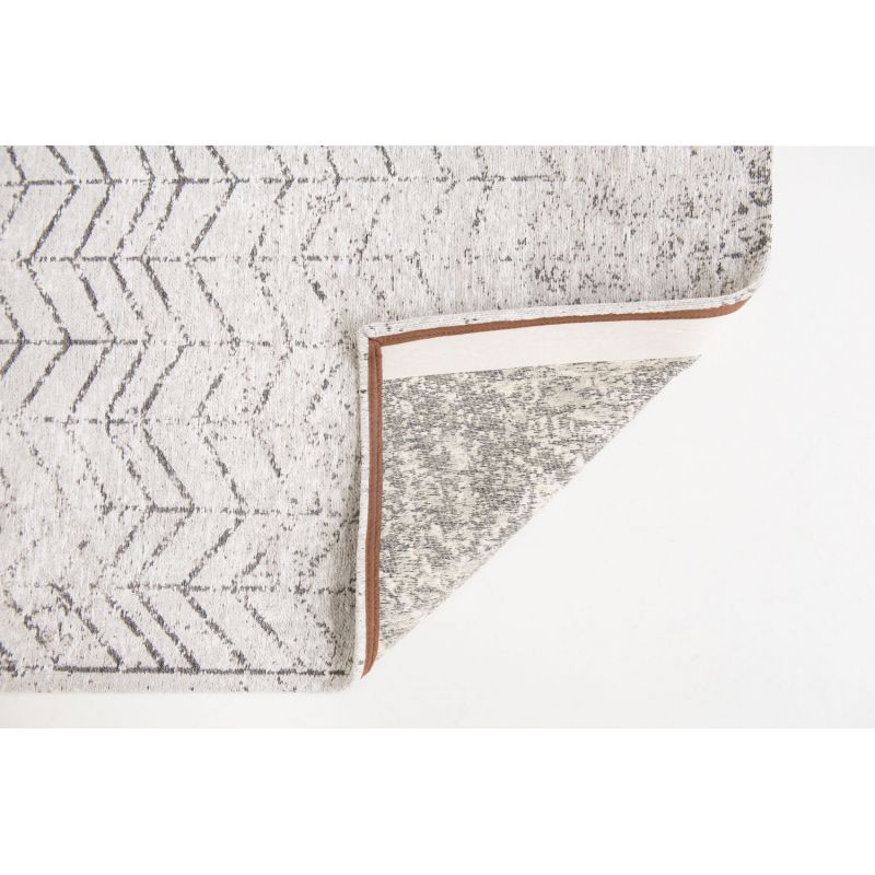 Tapis de salon moderne Jacob's Ladder Noir sur Blanc dos