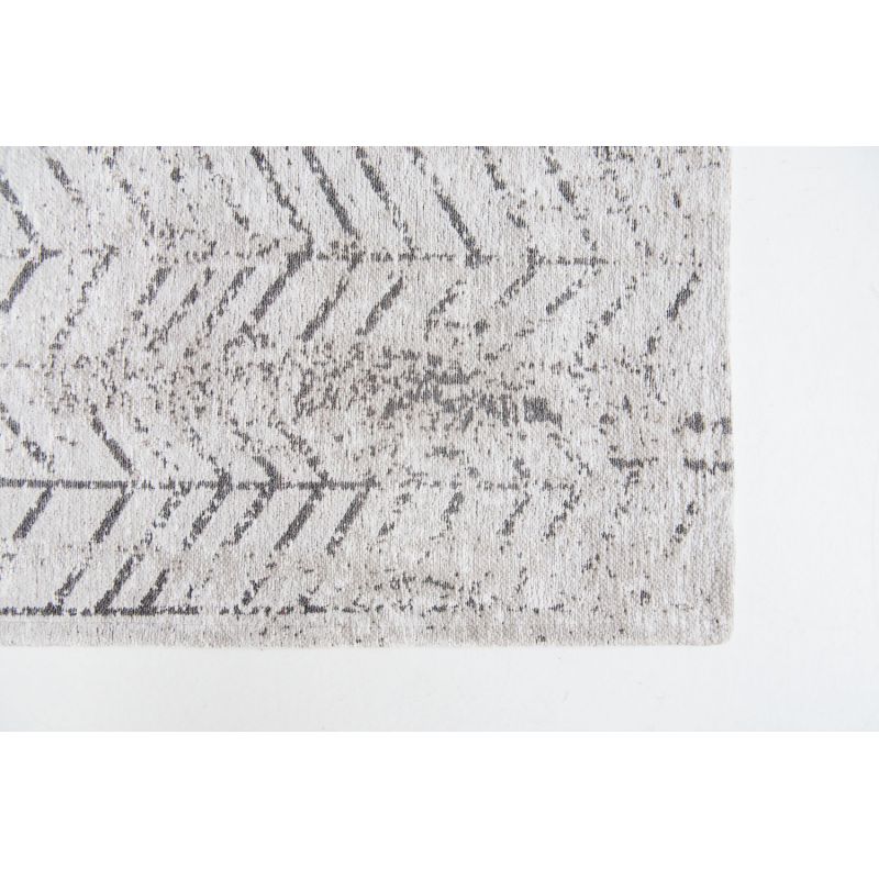 Tapis de salon moderne Jacob's Ladder Noir sur Blanc coin