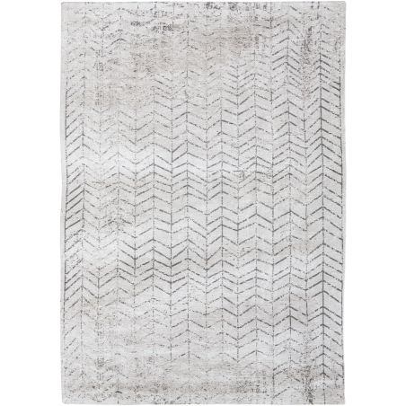 Tapis de salon moderne Jacob's Ladder Noir sur Blanc