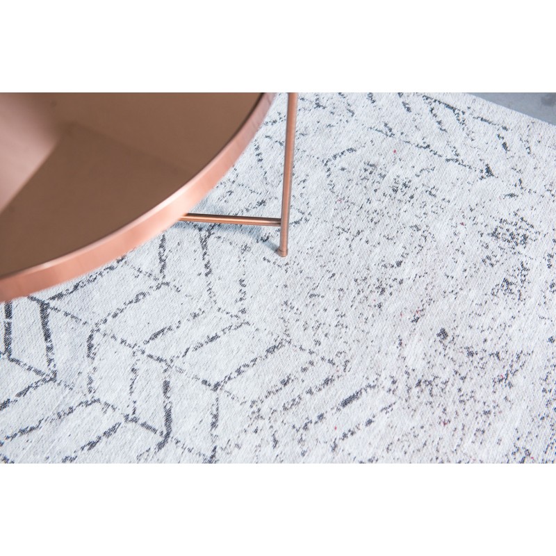 Tapis de salon moderne Jacob's Ladder Noir sur Blanc