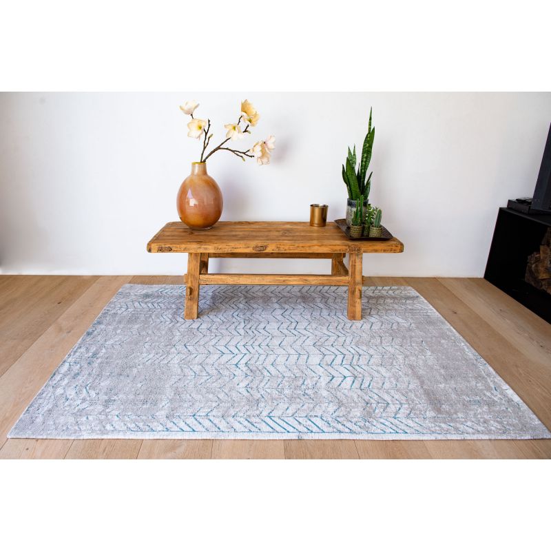 Tapis de Salon Moderne Jacob's Ladder Bleu et beige