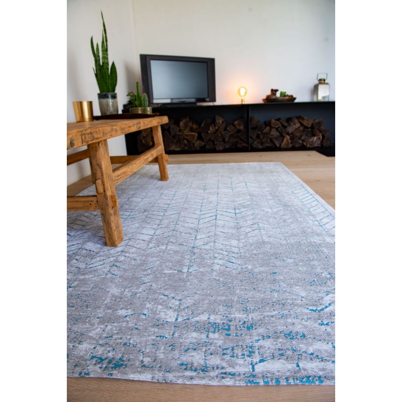 Tapis de Salon Moderne Jacob's Ladder Bleu et beige ambiance