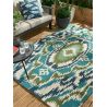 Tapis outdoor en polypropylène Ixora émeraude 