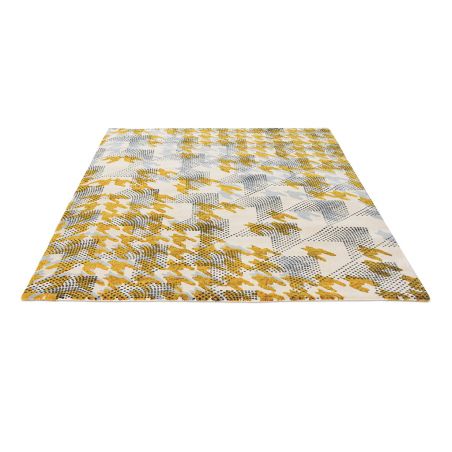 Tapis de salon en laine et viscose Atlas Ivory Ocre Tapis de salon en laine et viscose Atlas Ivory Ocre
