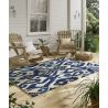Tapis indoor/ outdoor en polypropylène Kasuri indigo