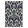 Tapis indoor/ outdoor en polypropylène Kasuri indigo