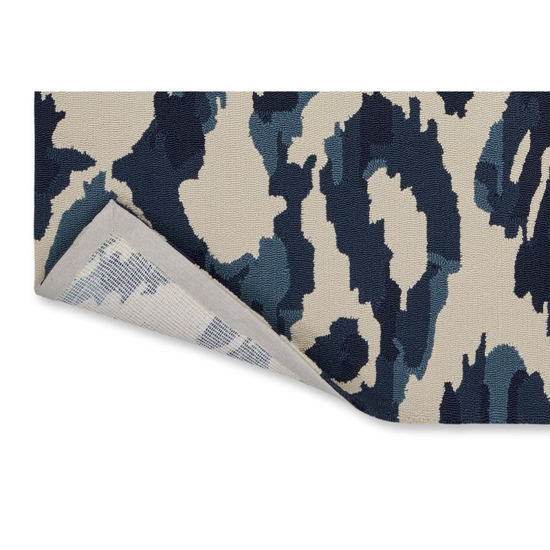 Tapis indoor/ outdoor en polypropylène Kasuri indigo