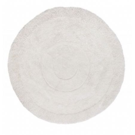 Tapis rond en laine lavable en machine blanc Arctic Tapis rond en laine lavable en machine blanc Arctic