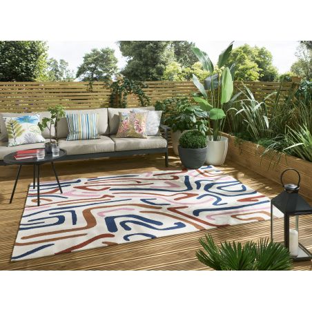 Tapis indoor-outdoor en polypropylène Origami Synchronic brazilian rosewood Tapis indoor-outdoor en polypropylène Origami Synchronic brazilian rosewood