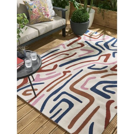 Tapis indoor-outdoor en polypropylène Origami Synchronic brazilian rosewood Tapis indoor-outdoor en polypropylène Origami Synchronic brazilian rosewood