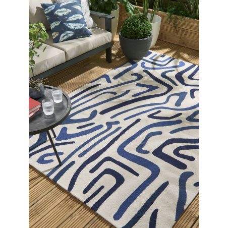 Tapis indoor-outdoor en polypropylène Origami Synchronic japanese ink Tapis indoor-outdoor en polypropylène Origami Synchronic japanese ink
