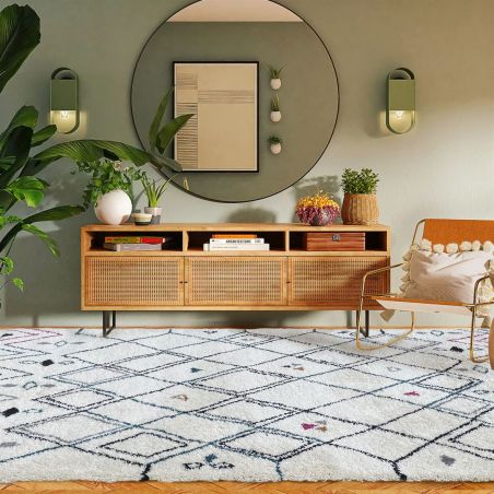 Tapis Moderne Farandole Purple Emeraude style berbère par Edito salon Tapis Moderne Farandole Purple Emeraude style berbère par Edito salon