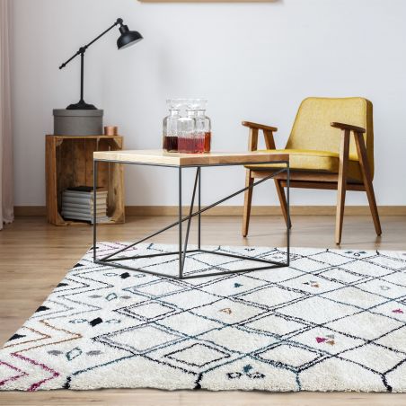 Tapis Moderne Farandole Purple Emeraude style berbère par Edito salle à manger Tapis Moderne Farandole Purple Emeraude style berbère par Edito salle à manger