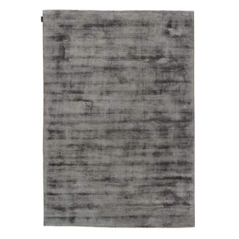 Tapis de salon en viscose Erased gris anthracite - ANGELO