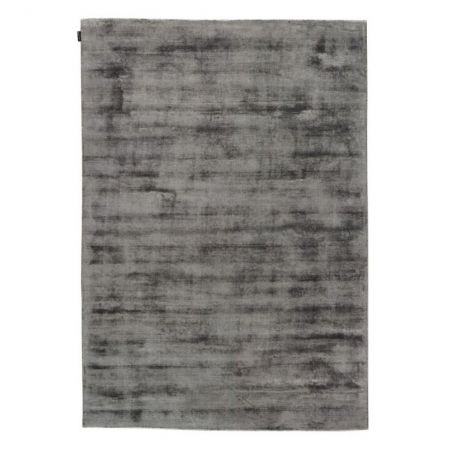 Tapis de salon en viscose Erased gris anthracite