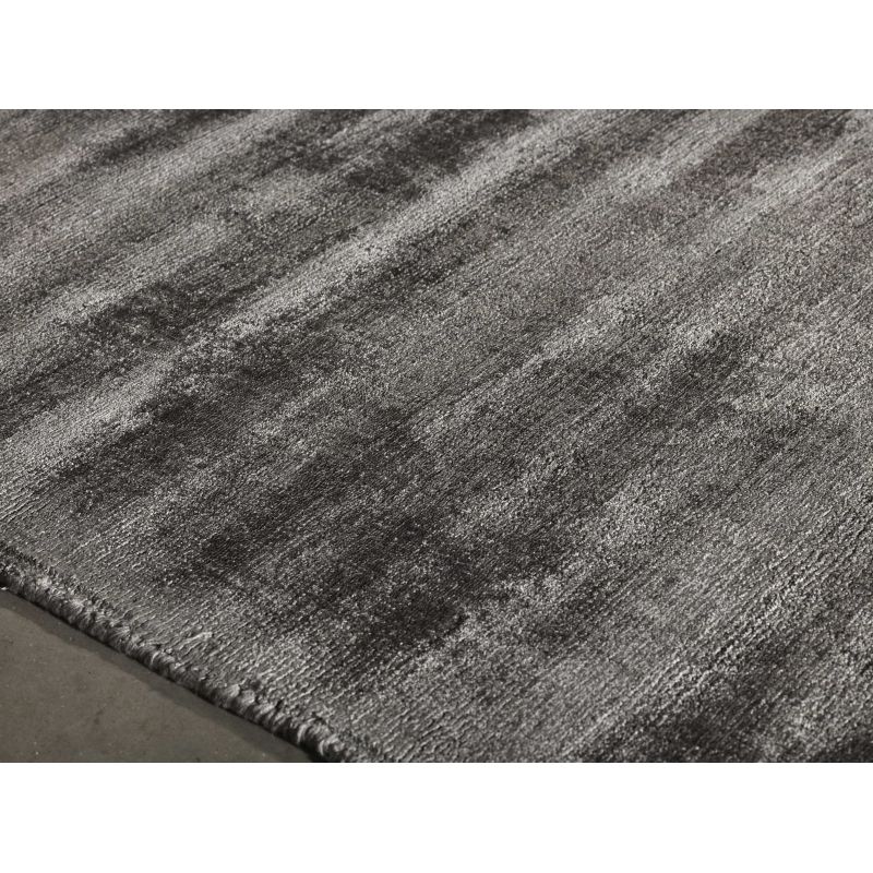 Tapis de salon en viscose Erased gris anthracite
