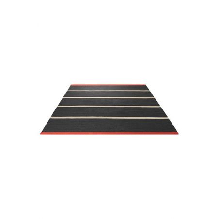 Tapis Tissé Main Simple Stripe Noir Tapis Tissé Main Simple Stripe Noir