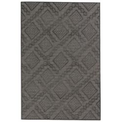 Tapis d'extérieur tissé en polypropylène marron spring
