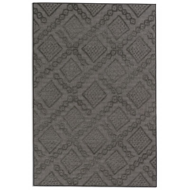 Tapis d'extérieur tissé en polypropylène marron spring 