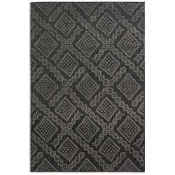 Tapis d'extérieur tissé en polypropylène anthracite spring