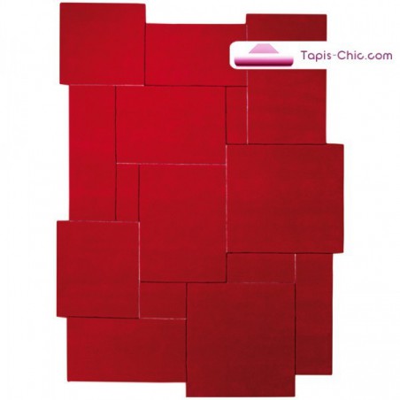Echantillon du Tapis puzzle rouge Esprit Home Echantillon du Tapis puzzle rouge Esprit Home