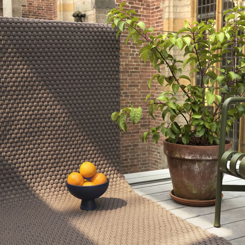 Tapis outdoor 100% PET recyclé Lace taupe