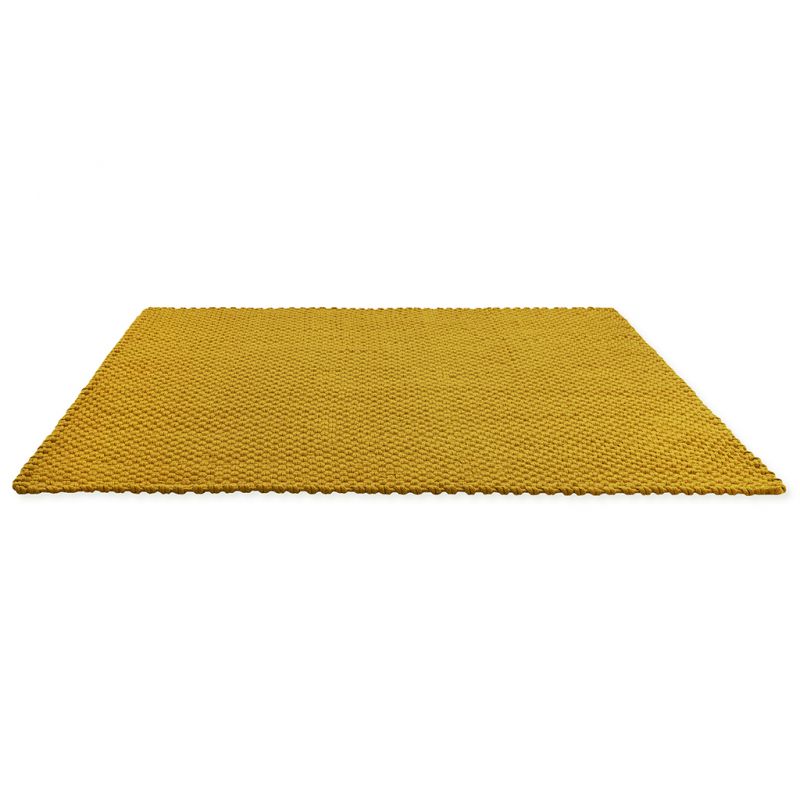 Tapis d'extérieur 100% PET recyclé Lace moutarde