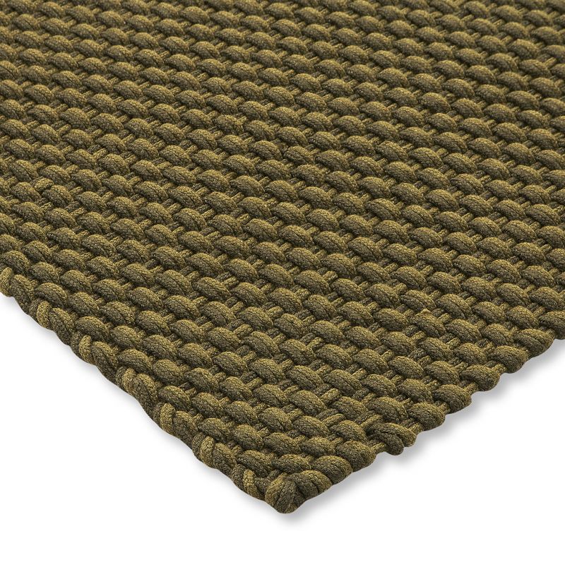 Tapis indoor/outdoor 100% PET recyclé Lace vert pin et vert thym