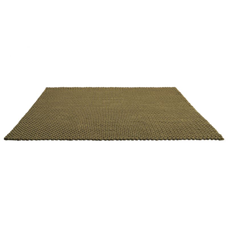 Tapis indoor/outdoor 100% PET recyclé Lace vert pin et vert thym