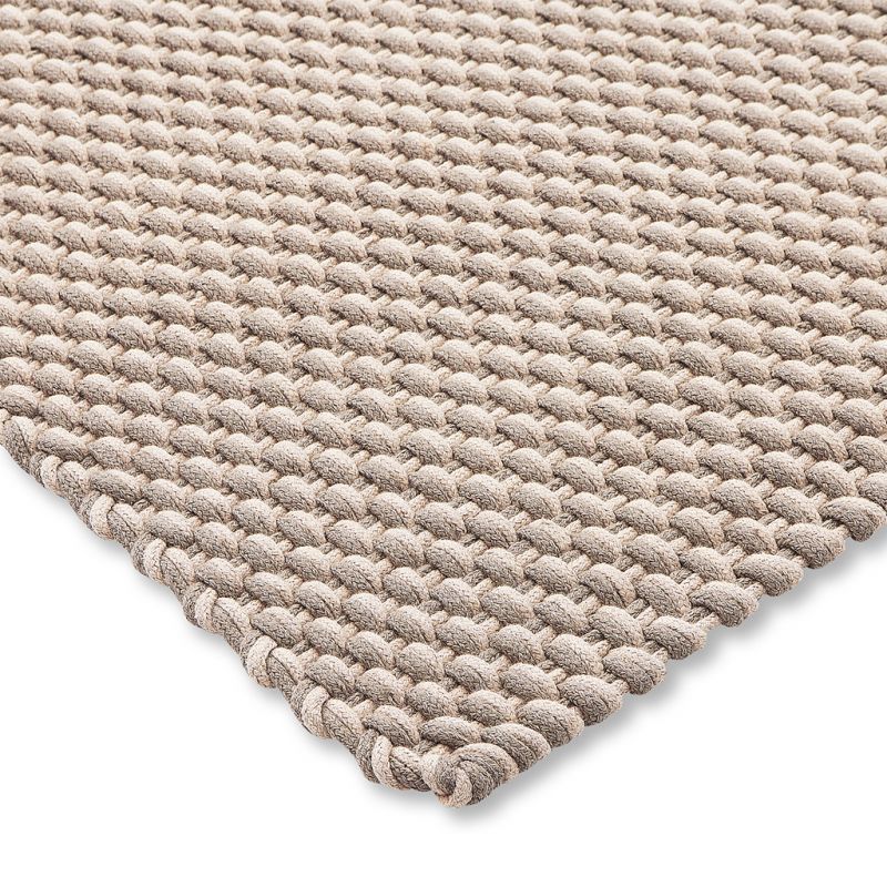 Tapis d'extérieur 100% PET recyclé Lace sable blanc et gris