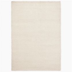 Tapis d'extérieur 100% PET recyclé Lace sable blanc