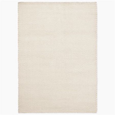 Tapis d'extérieur 100% PET recyclé Lace sable blanc