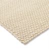 Tapis d'extérieur 100% PET recyclé Lace sable blanc