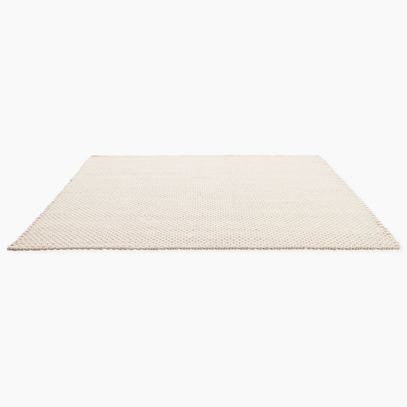 Tapis d'extérieur 100% PET recyclé Lace sable blanc
