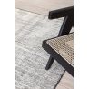 Tapis Moderne tissé main en laine et soie de bambou Oat Noir