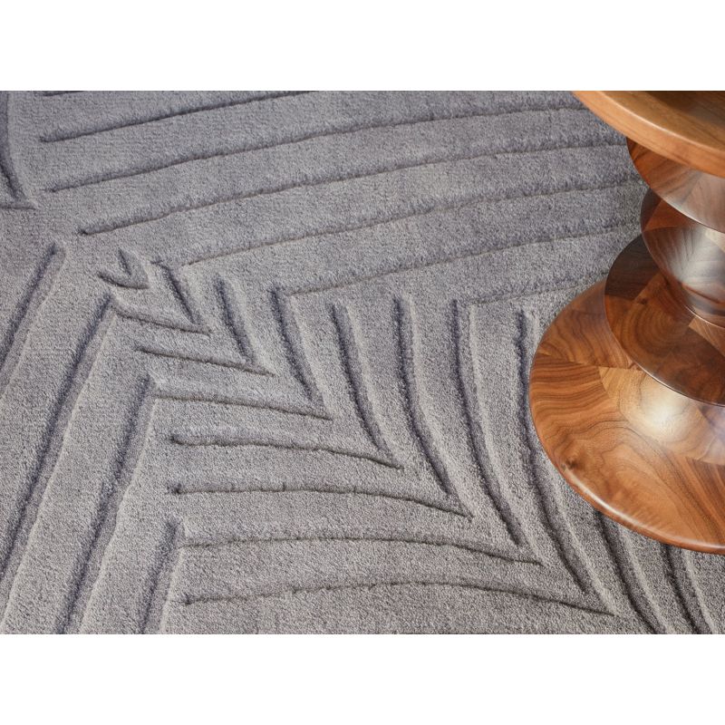 Tapis de salon prestige en laine Folia Gris Wedgwood zoom
