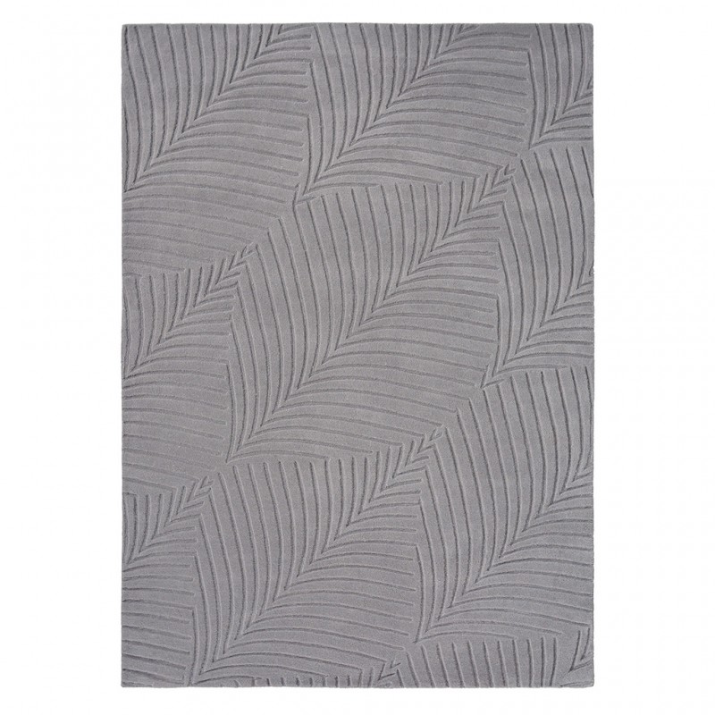 Tapis de salon prestige en laine Folia Gris Wedgwood