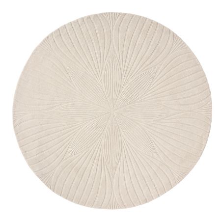 Tapis de salon prestige rond en laine Folia Stone Wedgwood