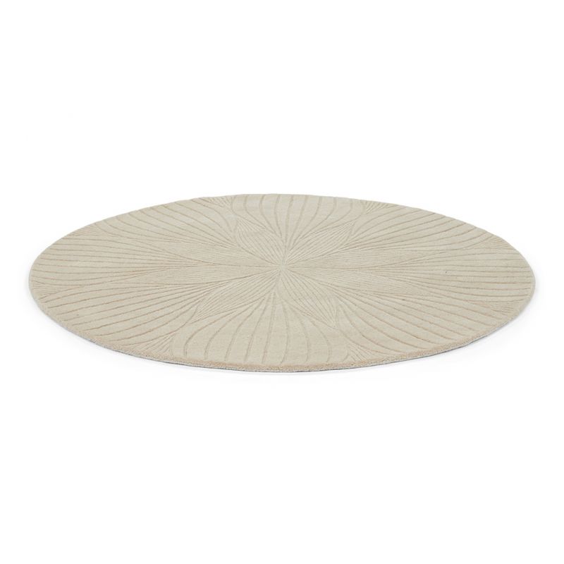 Tapis de salon prestige rond en laine Folia Stone Wedgwood haut de gamme