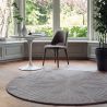 Tapis de salon prestige rond en laine Folia Gris Wedgwood SALON