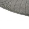 Tapis de salon prestige rond en laine Folia Gris Wedgwood finition