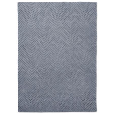 Tapis de salon prestige en laine Folia 2.0 Gris Wedgwood